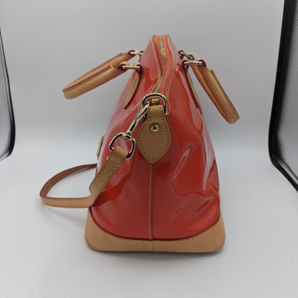 EUC Dooney & BourkeDarcy Orange Patent Leather Satchel - Picture 13 of 16